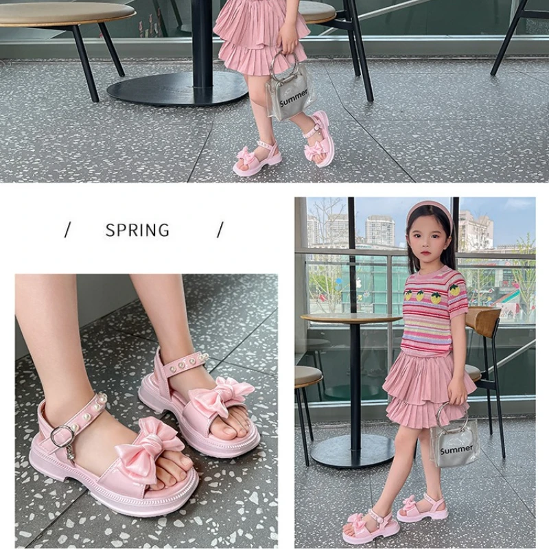 Girls Summer Princess Sandals Pearl Bow Soft Sole Beach Shoes Kids Casual Sporty Outdoor Footwear Toddler Big Child Size Shoes
Girls Summer Princess Sandals Pearl Bow Soft Sole Beach Shoes Kids Casual Sporty Outdoor Footwear Toddler Big Child Size Shoes