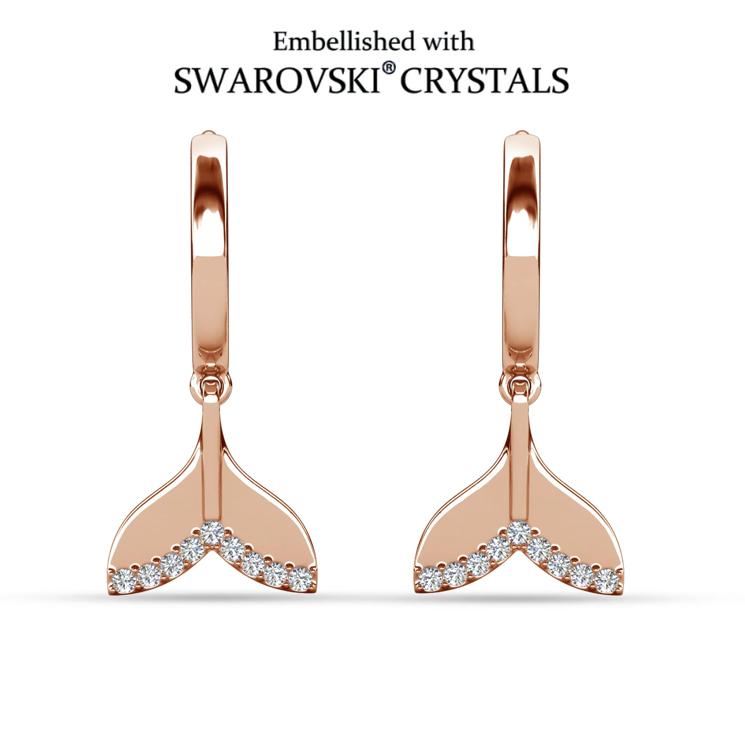Серьги-кольца «Хвост русалки» с кристаллами Swarovski, позолоченные медным розовым золотом, женские украшения, подарок для пляжа
Серьги-кольца «Хвост русалки» с кристаллами Swarovski, позолоченные медным розовым золотом, женские украшения, подарок для пляжа