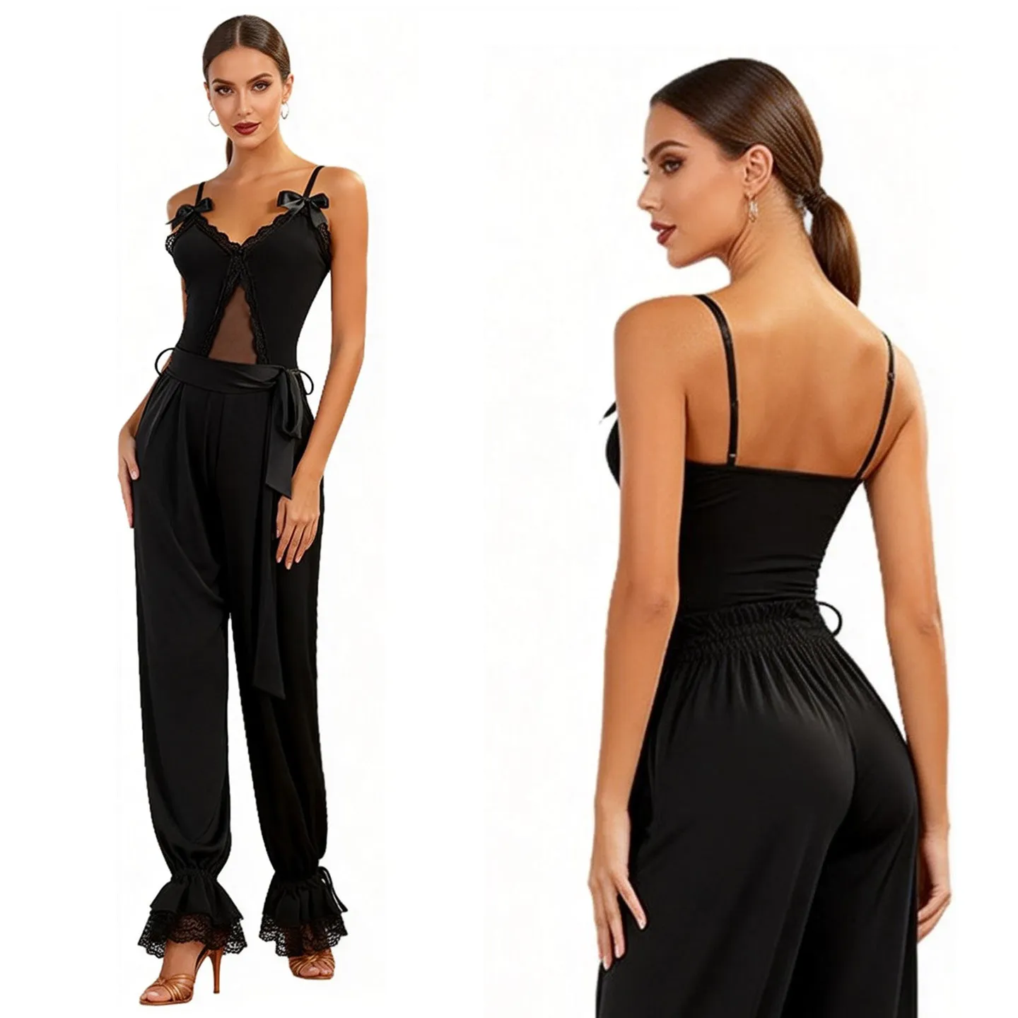 Брюки для современных танцев румба для взрослых, женские брюки для латиноамериканских танцев самба, черные зауженные брюки для бальных танцев, тренировочная одежда SL14983
Брюки для современных танцев румба для взрослых, женские брюки для латиноамериканских танцев самба, черные зауженные брюки для бальных танцев, тренировочная одежда SL14983