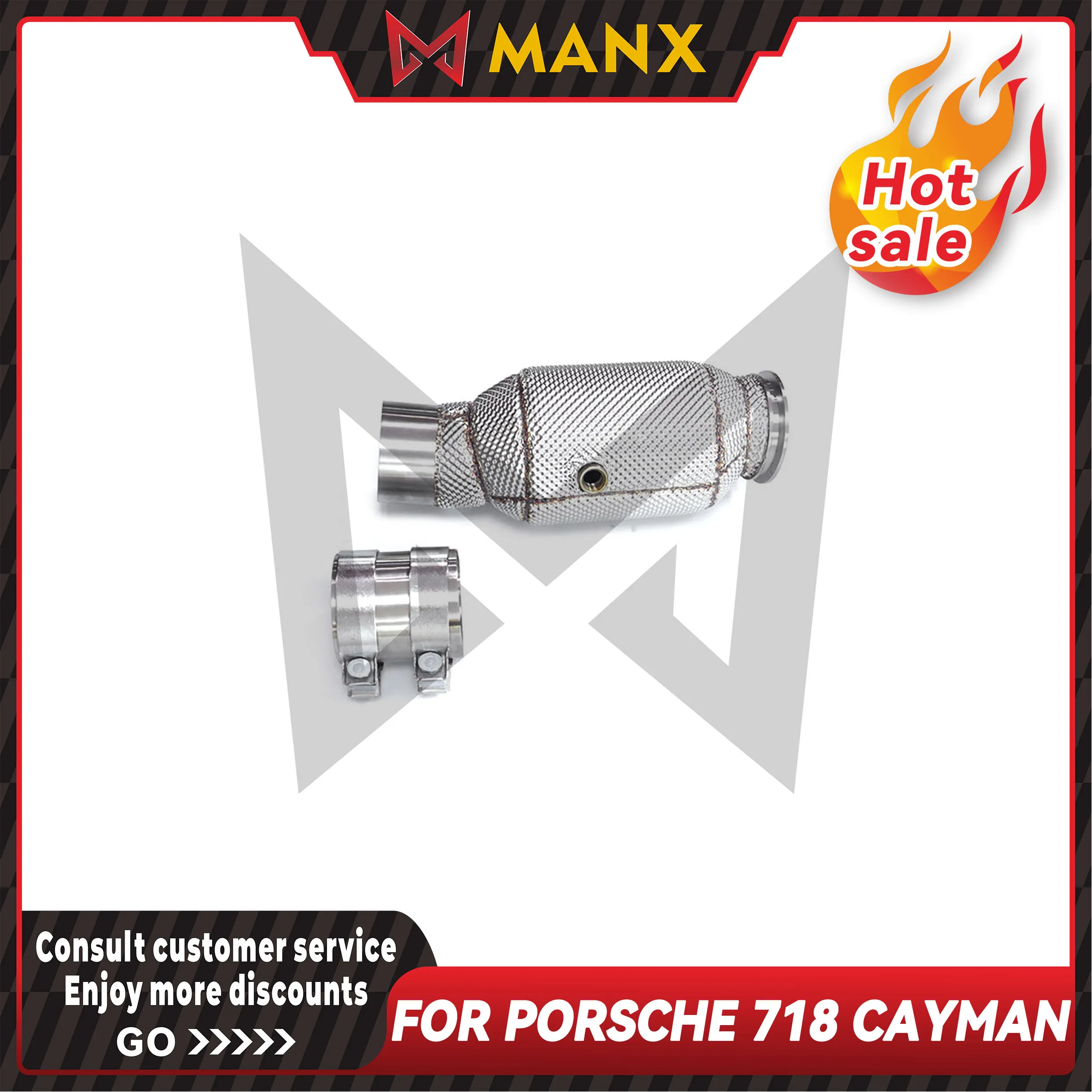 For Porsche 718 cayman Catalyzed Downpipe Catless Downpipe Stainless steels Performance exhaust pipe
For Porsche 718 cayman Catalyzed Downpipe Catless Downpipe Stainless steels Performance exhaust pipe