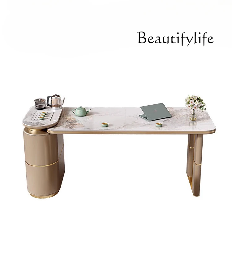 Rock slab tea table household light luxury boss office desk multi-functional integrated tea table modern simplicity
Rock slab tea table household light luxury boss office desk multi-functional integrated tea table modern simplicity