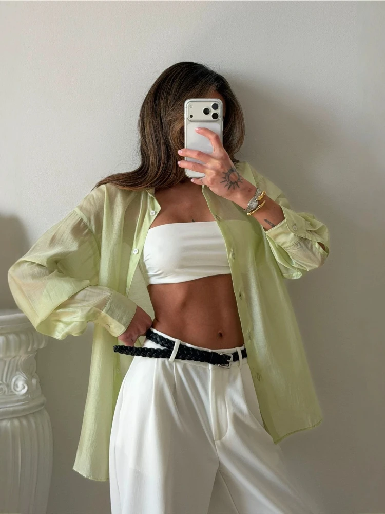 Llinar Light Weight Lyocell Shirt 2026 Spring Summer New Solid Instagram Style Loose Long-Sleeve Casual Commuter Shirt for Women
Llinar Light Weight Lyocell Shirt 2026 Spring Summer New Solid Instagram Style Loose Long-Sleeve Casual Commuter Shirt for Women
