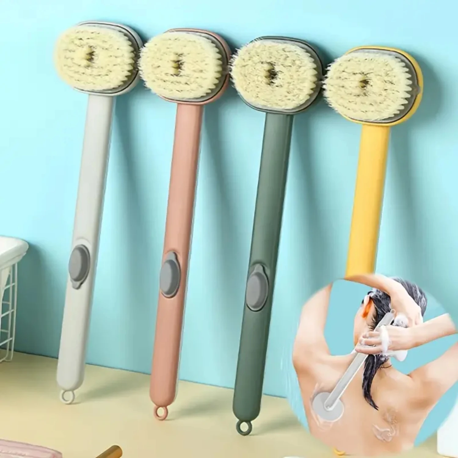 1pc Multifunctional Long Handle Detachable Bath Sponge Brush for Men, Silicone Back Body Shower Brush with Handle Massager, Liqu
1pc Multifunctional Long Handle Detachable Bath Sponge Brush for Men, Silicone Back Body Shower Brush with Handle Massager, Liqu