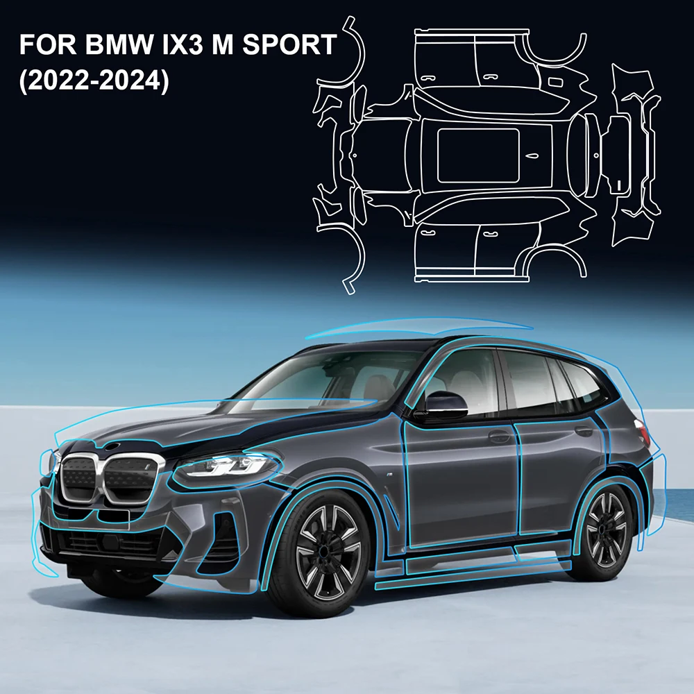 Для BMW IX3 M Sport 2022 2023 2024, предварительно вырезанная защитная пленка для краски, комплект бюстгальтера, наклейка, аксессуары, защита от царапин, ТПУ, PPF, наклейка на кузов автомобиля
Для BMW IX3 M Sport 2022 2023 2024, предварительно вырезанная защитная пленка для краски, комплект бюстгальтера, наклейка, аксессуары, защита от царапин, ТПУ, PPF, наклейка на кузов автомобиля
