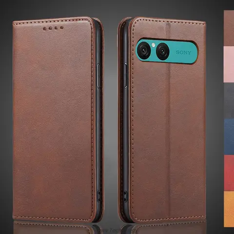 Magnetic attraction Leather Case for Sony Xperia 10 VII Holster Flip Cover Case Wallet Phone Bags Fundas Coque