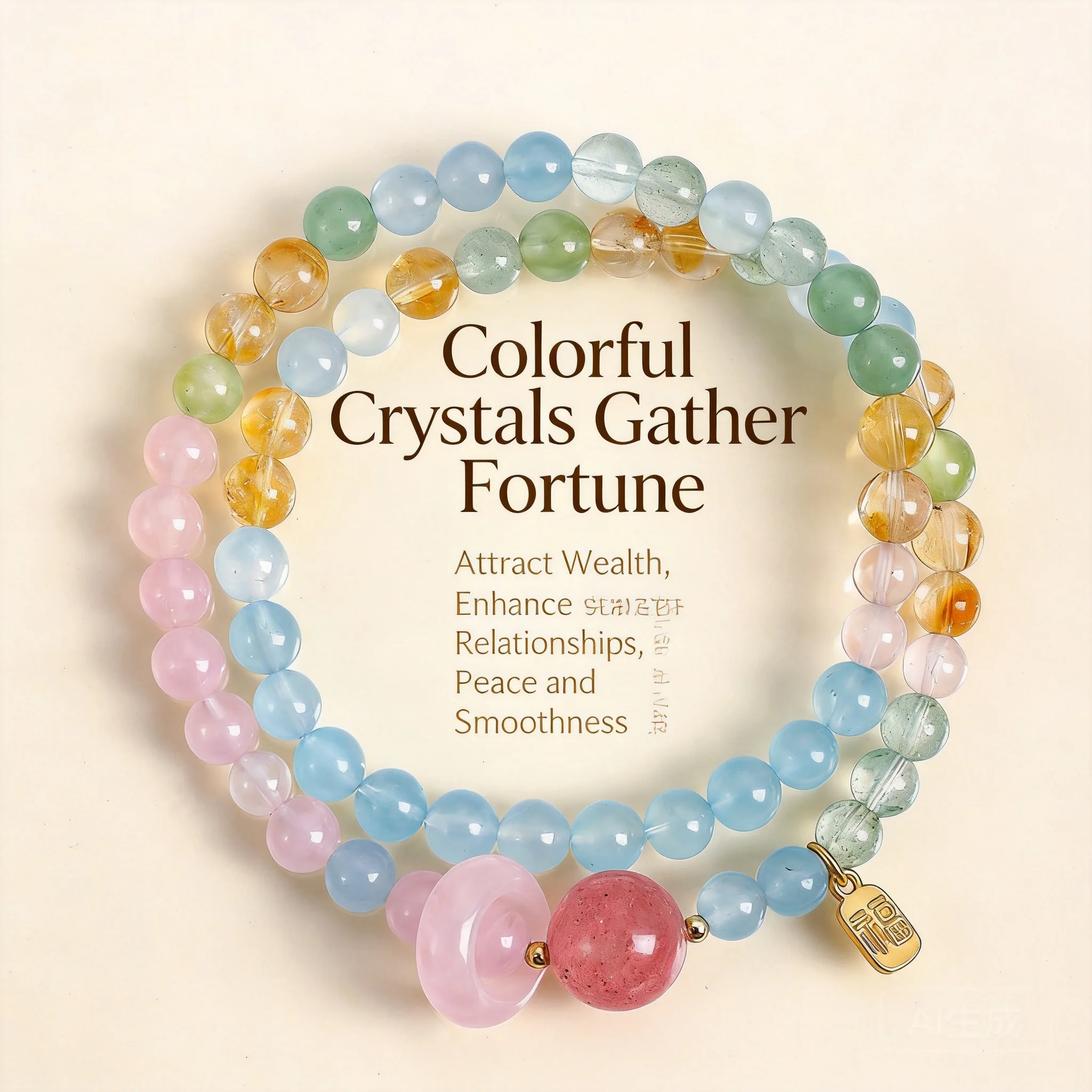 Chinese Style Natural Rose Quartz Citrine Multi Gemstone Double Layer Bracelet Women Lucky Fortune Blessing Good Luck Energy Bea
Chinese Style Natural Rose Quartz Citrine Multi Gemstone Double Layer Bracelet Women Lucky Fortune Blessing Good Luck Energy Bea