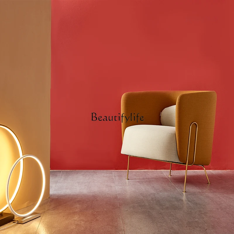 Nordic Leisure Living Room Sofas for Apartments Single Thicken Cushion Chairs Luxury Fabric Backrest Design Sofas for Bedroom
Nordic Leisure Living Room Sofas for Apartments Single Thicken Cushion Chairs Luxury Fabric Backrest Design Sofas for Bedroom