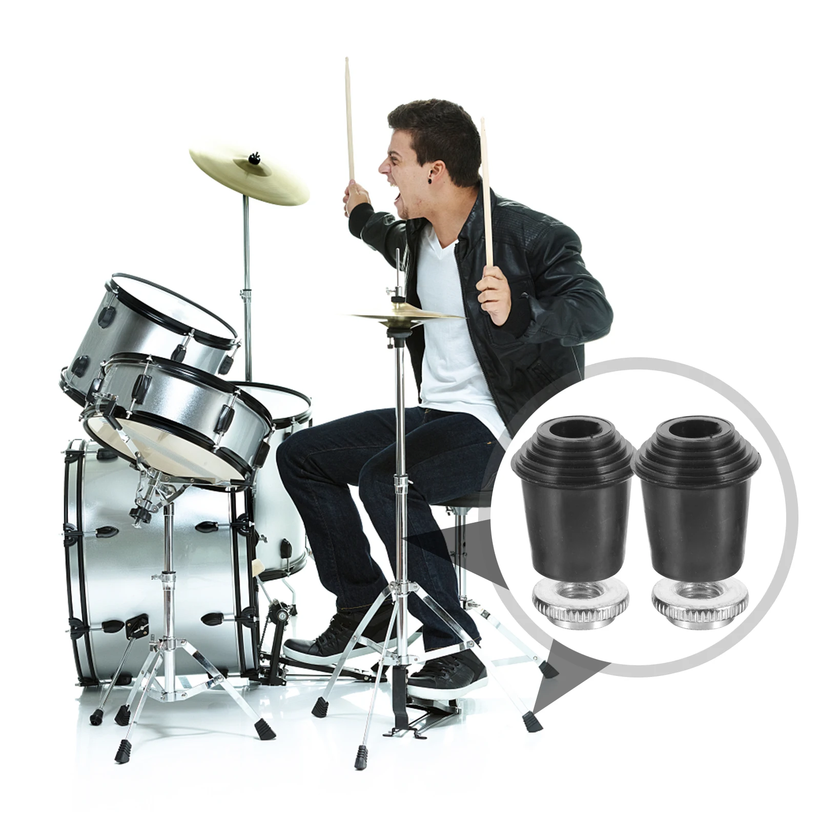 8 Sets Boots Tom Thigh Leg Foot Cover Drums Rubber Practical Sleeve Instrument Accessories
8 Sets Boots Tom Thigh Leg Foot Cover Drums Rubber Practical Sleeve Instrument Accessories