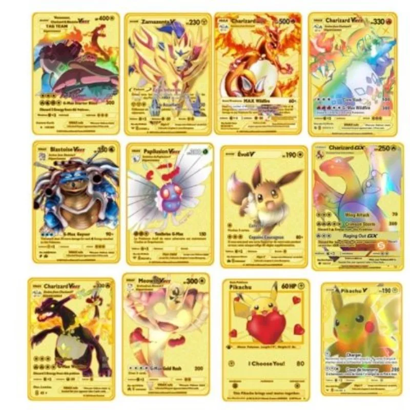Fan-made DIY Pokemon Metal Trading Trainer Cards Pikachu Mewtwo Charizard Lillie Hobby Collectible Gift for Pokemon Game Fans
Fan-made DIY Pokemon Metal Trading Trainer Cards Pikachu Mewtwo Charizard Lillie Hobby Collectible Gift for Pokemon Game Fans