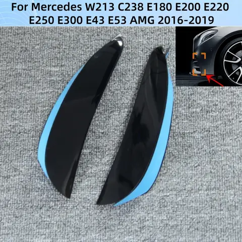 For Mercedes W213 C238 E180 E200 E220 E250 E300 E43 E53 AMG 2016-2019 Front Aero Flaps Bumper Canards Air Vent Car Accessories