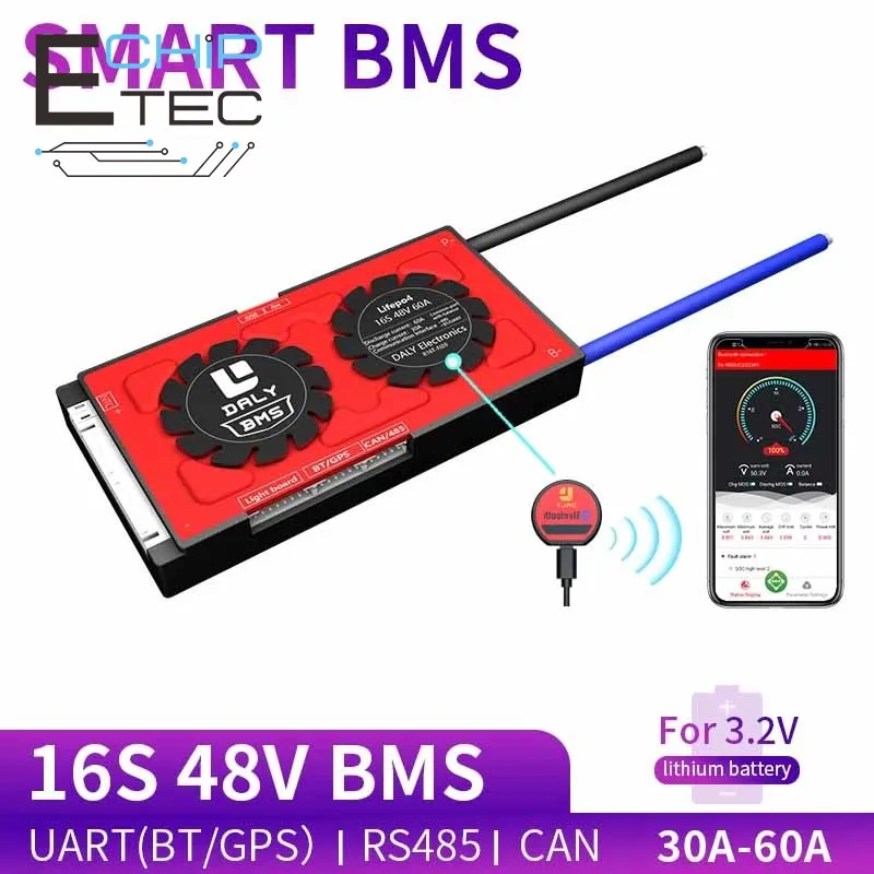 Умная плата защиты аккумулятора 16S 48 В 30A-100A LifePo4 с функцией Bluetooth APP/485/CAN
Умная плата защиты аккумулятора 16S 48 В 30A-100A LifePo4 с функцией Bluetooth APP/485/CAN