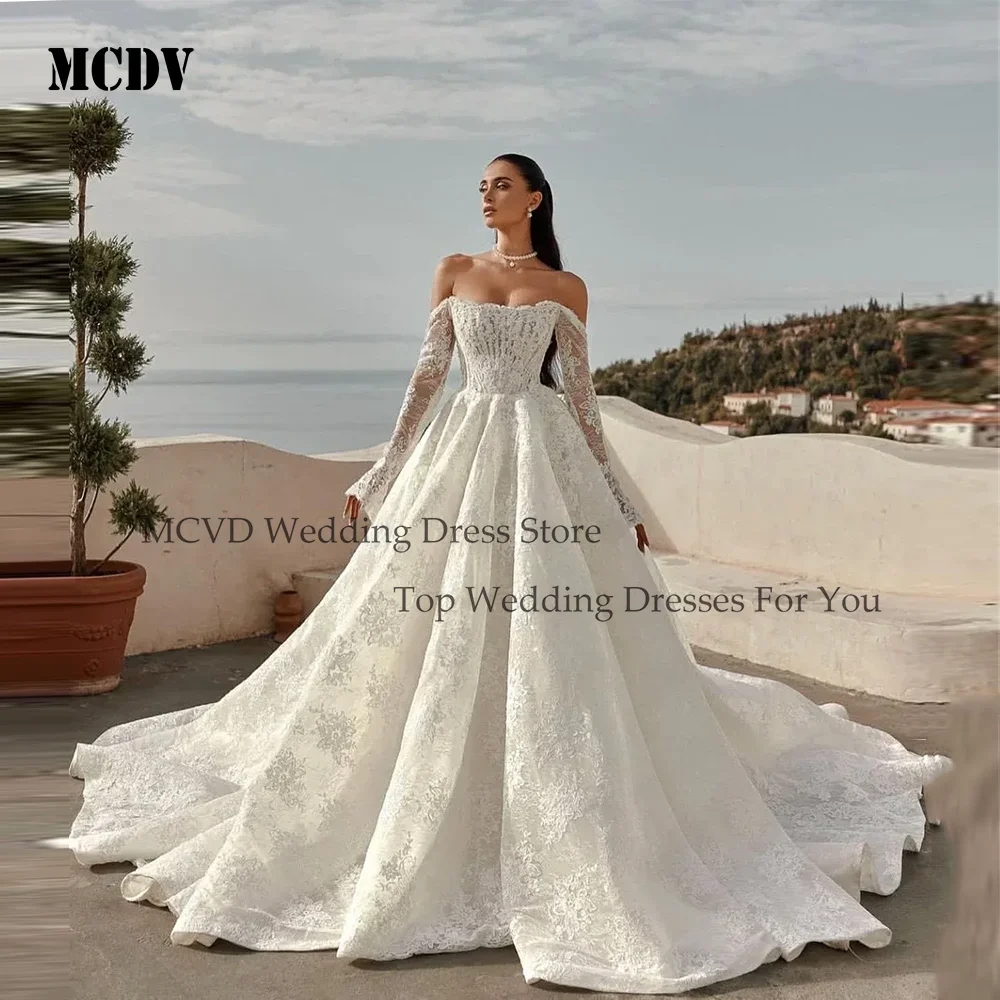 MCDV Customized Lace Wedding Dress Long Sleeve2025 Estilo Princesa Elegantes White Bespoke Vestido Abiti Da Sposa Noiva Vestido
MCDV Customized Lace Wedding Dress Long Sleeve2025 Estilo Princesa Elegantes White Bespoke Vestido Abiti Da Sposa Noiva Vestido