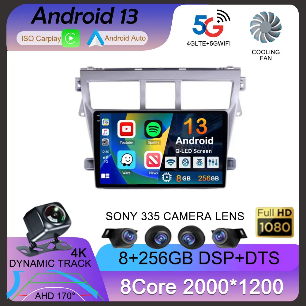 Android 13 Carplay Auto Car Radio For Toyota Vios Yaris 2007 2008 2009 2010-2012 Multimedia Video Player GPS Navigation Stereo
Android 13 Carplay Auto Car Radio For Toyota Vios Yaris 2007 2008 2009 2010-2012 Multimedia Video Player GPS Navigation Stereo