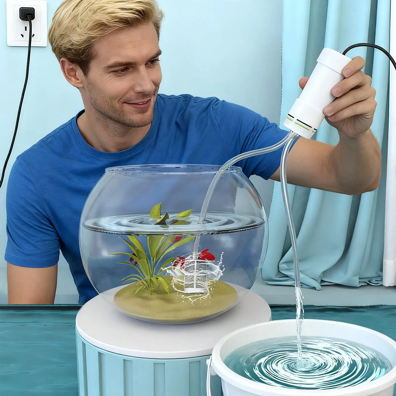 Маленький водяной насос, электрический самовсасывающий сифон, аквариумный USB-насос для бассейна, раковины, орошения, аквариума, пруда, сада, подвала, автофургона
Маленький водяной насос, электрический самовсасывающий сифон, аквариумный USB-насос для бассейна, раковины, орошения, аквариума, пруда, сада, подвала, автофургона