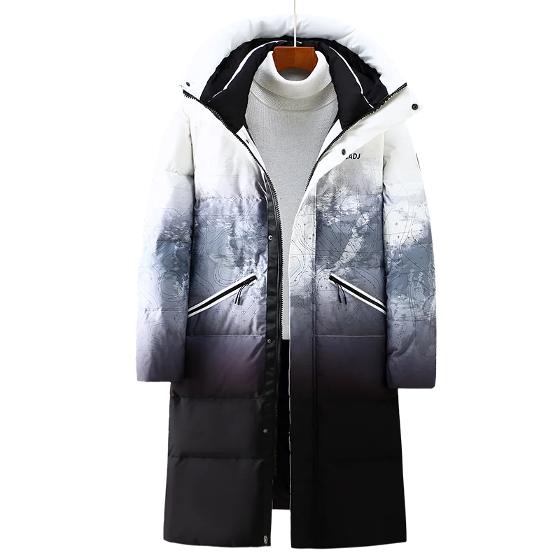 Модная зимняя утепленная куртка-парка средней длины для мужчин и женщин, парная модель из полиэстера, белая.
Модная зимняя утепленная куртка-парка средней длины для мужчин и женщин, парная модель из полиэстера, белая.