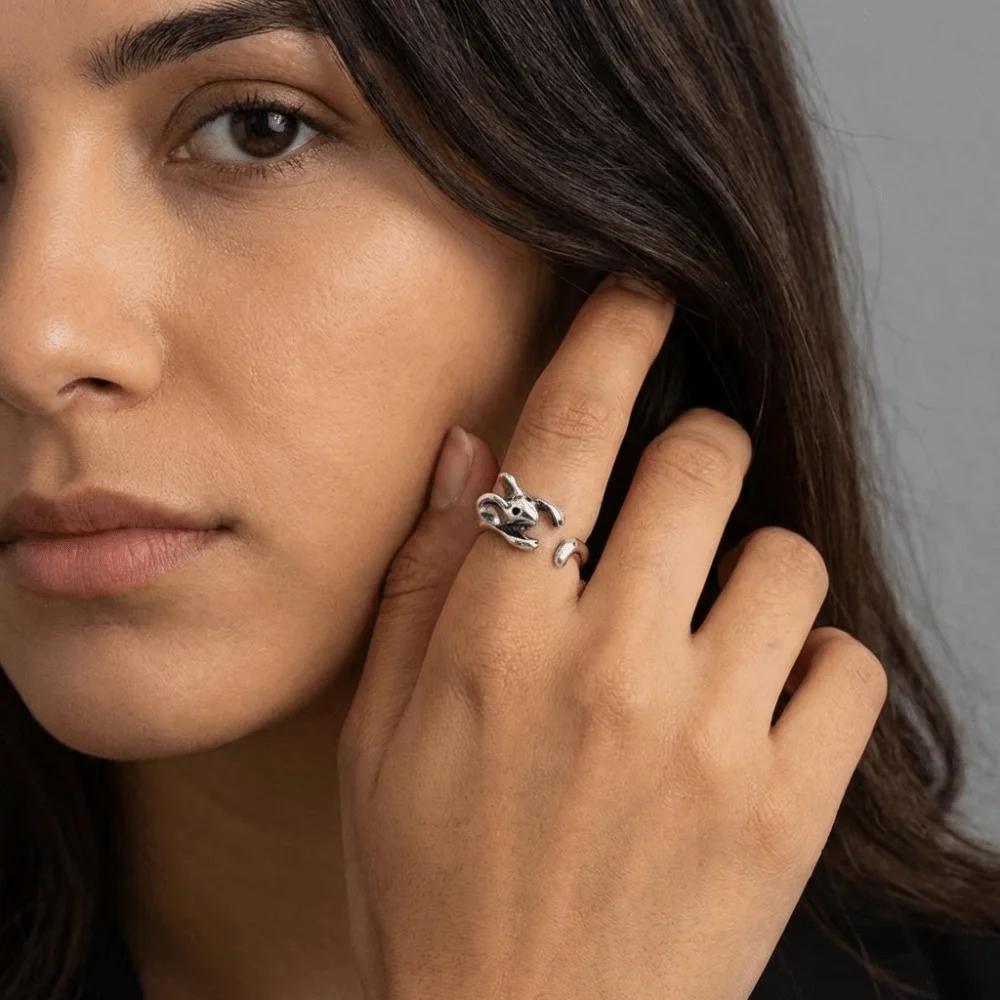 Cute Funny Retro Mouse Ring Silver Geometric Animal Ring Creative Alloy Open Ring Couples
Cute Funny Retro Mouse Ring Silver Geometric Animal Ring Creative Alloy Open Ring Couples