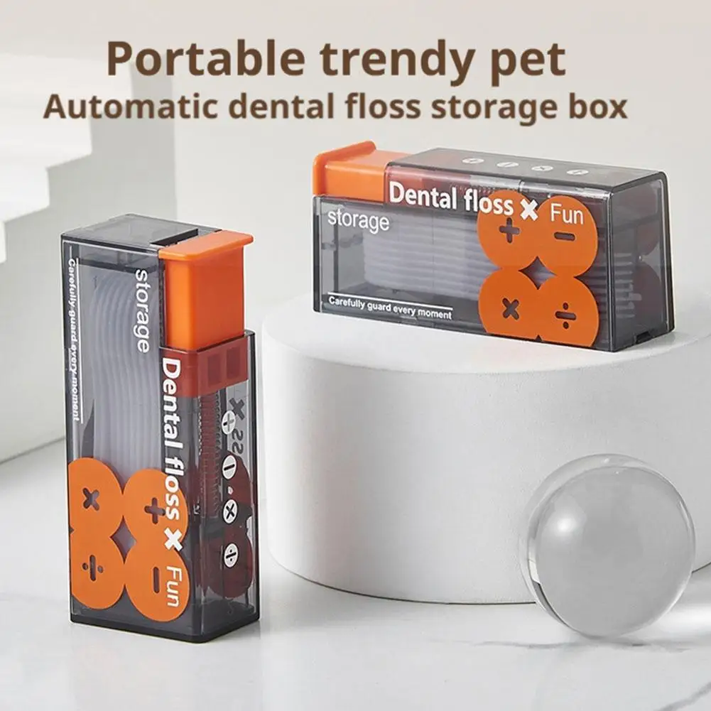 Portable Automatic Pop-Up Dental Floss & Toothpick Box - Mini Disposable Interdental Floss Stick Storage Case Travel Oral Care
Portable Automatic Pop-Up Dental Floss & Toothpick Box - Mini Disposable Interdental Floss Stick Storage Case Travel Oral Care