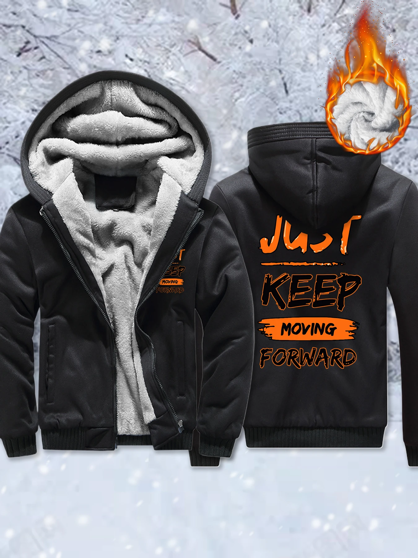 Just Keep Moving Forward Design Men Thicken Coats Pocket Fleece Jacket Oversized Winter Zipper Hoodies Camouflage Clothing
Just Keep Moving Forward Design Men Thicken Coats Pocket Fleece Jacket Oversized Winter Zipper Hoodies Camouflage Clothing