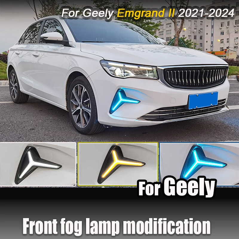 For Geely Emgrand 2021 2022 2023 2024 Front fog lamp retrofit light LED flow light turn signal Exterior modification Auto Parts
For Geely Emgrand 2021 2022 2023 2024 Front fog lamp retrofit light LED flow light turn signal Exterior modification Auto Parts