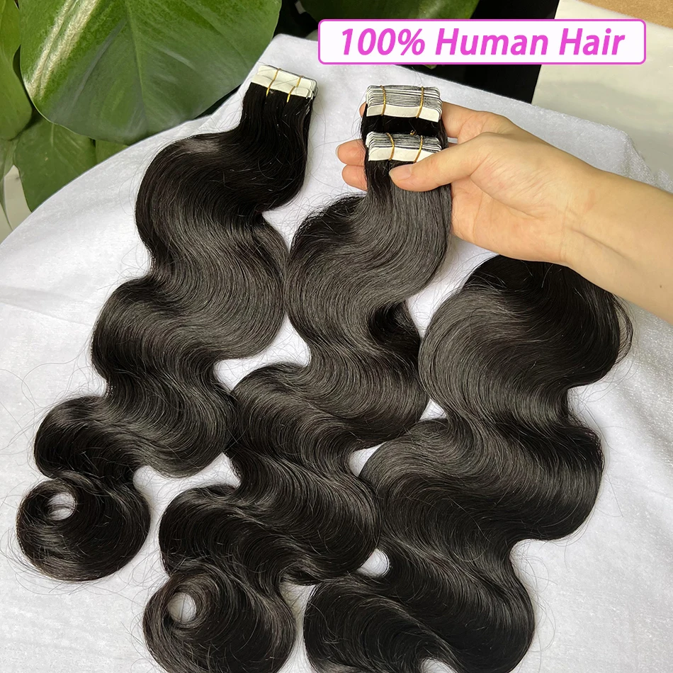 Body Wave PU Tape In Human Hair Extensions Seamless PU Skin Weft Hand Tied Adhesives Tape-Ins 100grams Wavy Hair For Women
Body Wave PU Tape In Human Hair Extensions Seamless PU Skin Weft Hand Tied Adhesives Tape-Ins 100grams Wavy Hair For Women
