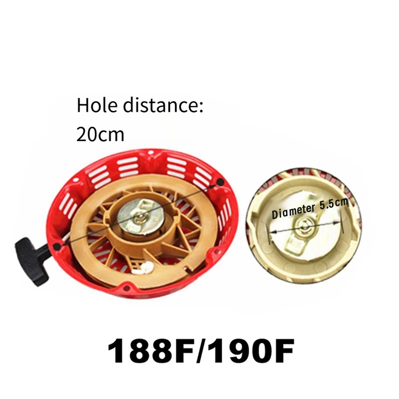 Universal 188F/190F Lawn Mower Pull Disk Starter Round Recoil Starter Generators Engine Starter Lawn Mower Parts
Universal 188F/190F Lawn Mower Pull Disk Starter Round Recoil Starter Generators Engine Starter Lawn Mower Parts