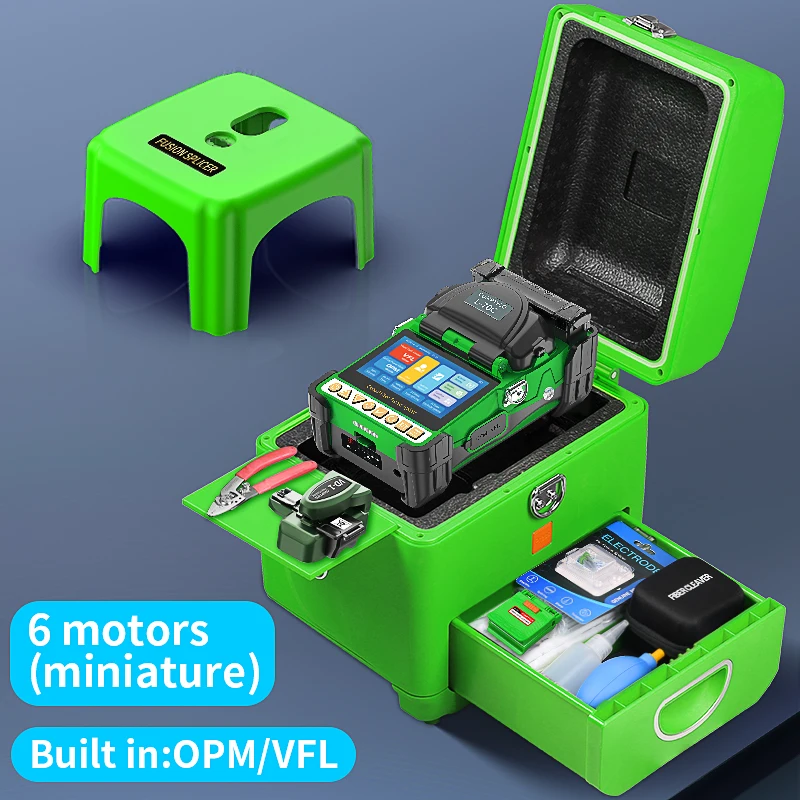 COMPTYCO L-70C Mini Fiber Optic Fusion Splicer 10 Languages Touch Screen 6 Motors Optical Fiber Fusion Machine Built-in OPM VFL
COMPTYCO L-70C Mini Fiber Optic Fusion Splicer 10 Languages Touch Screen 6 Motors Optical Fiber Fusion Machine Built-in OPM VFL