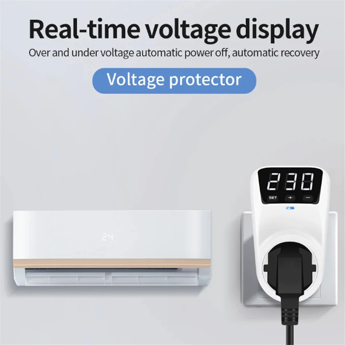 HLP02 Защита от напряжения Сброс разъема защиты от пониженного напряжения Цифровой дисплей Защита от перенапряжения с электроприводом Вилка стандарта США
HLP02 Защита от напряжения Сброс разъема защиты от пониженного напряжения Цифровой дисплей Защита от перенапряжения с электроприводом Вилка стандарта США