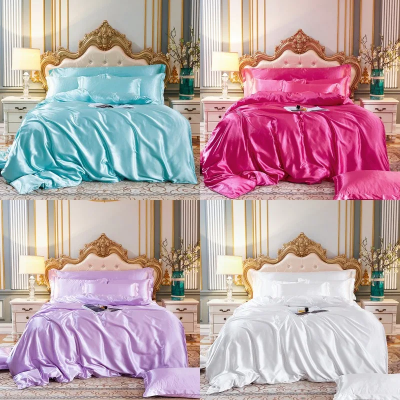 Factory 4PCS Wedding Comforter Duvet Set Satin Duvet Set Coverlet Bed Cover Super Soft King Bedding Sheet Set With Fitted Sheet
Factory 4PCS Wedding Comforter Duvet Set Satin Duvet Set Coverlet Bed Cover Super Soft King Bedding Sheet Set With Fitted Sheet
