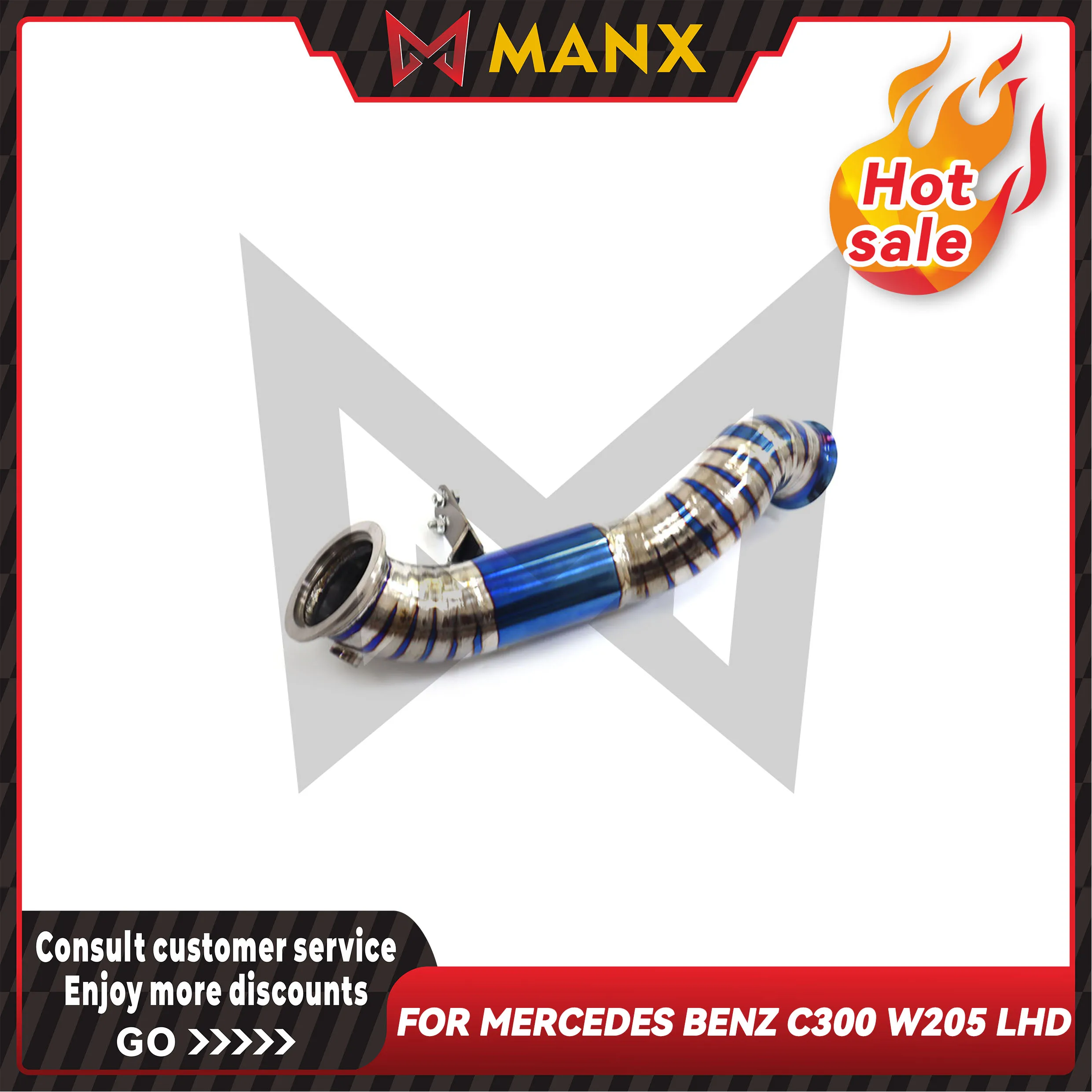 Titanium Alloy Downpipe Suitable For Mercedes Benz C300 W205 LHD High Flow Performance Car Exhaust System
Titanium Alloy Downpipe Suitable For Mercedes Benz C300 W205 LHD High Flow Performance Car Exhaust System