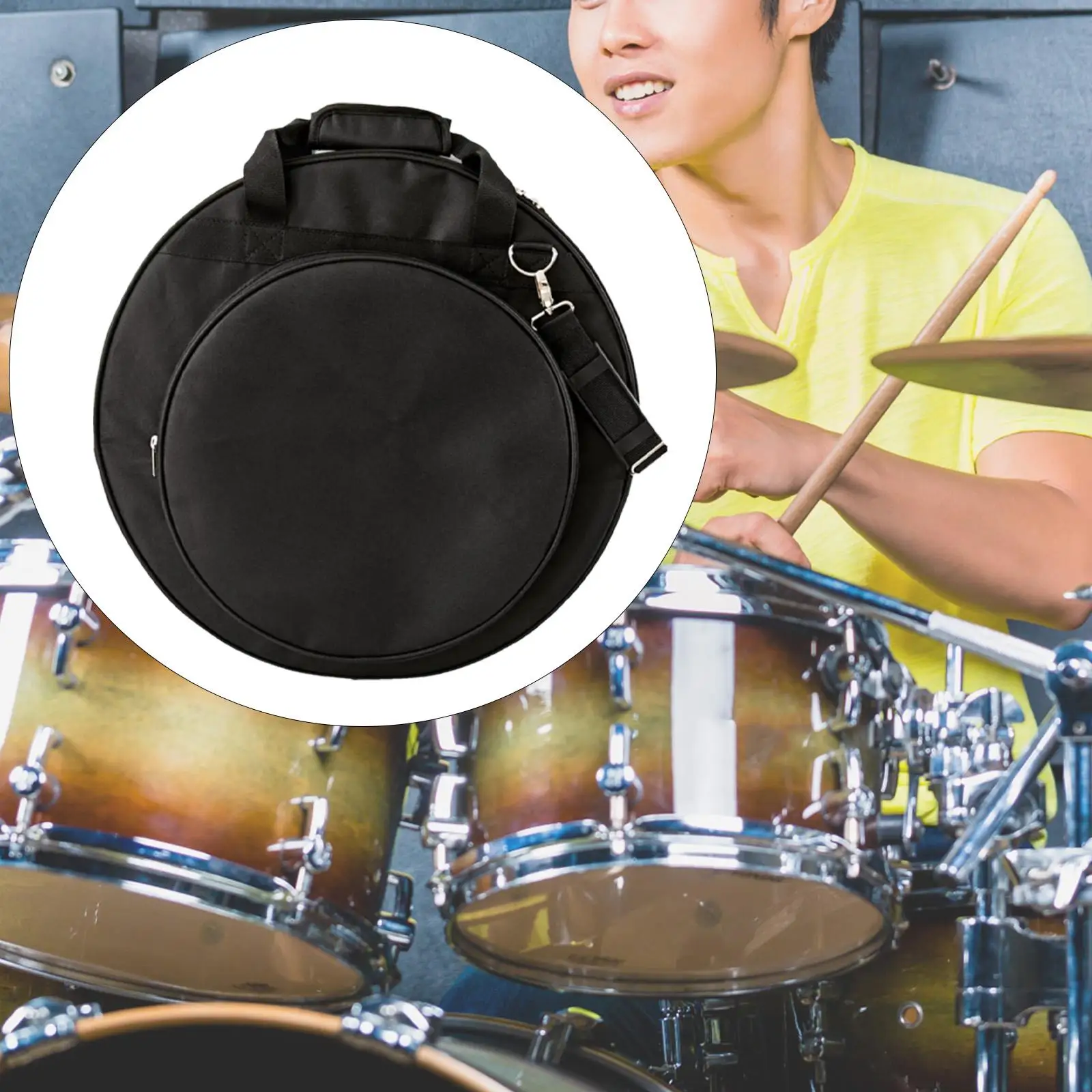 20.87 Inch Cymbal Gig Bag with Carry Handle Removable Divider Oxford Cloth Storage Case for Drum Performers Travel
20.87 Inch Cymbal Gig Bag with Carry Handle Removable Divider Oxford Cloth Storage Case for Drum Performers Travel