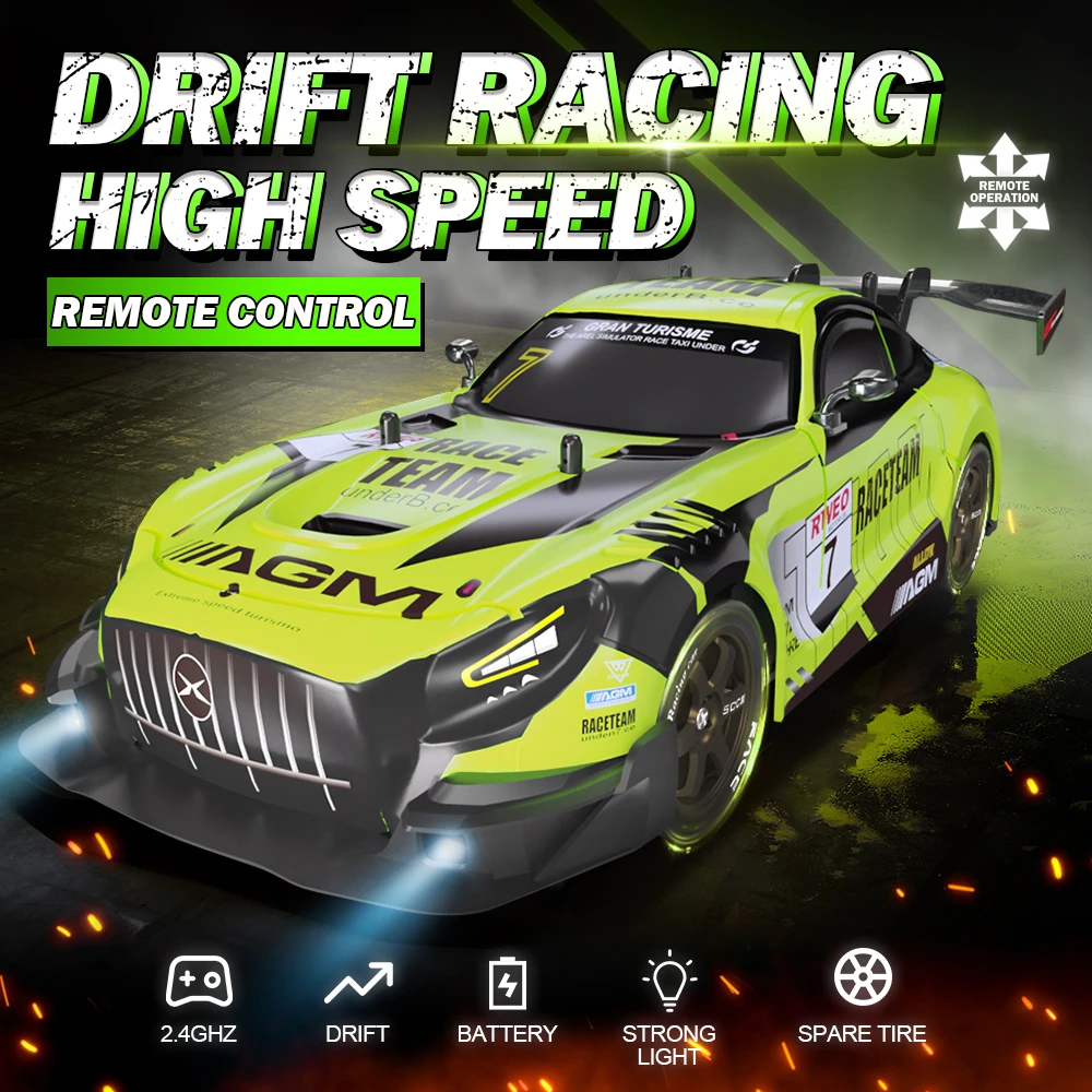 RC Drift Car 1:16 Scale Remote Control Vehicle 4WD RC High Speed Drifting Cars with LED Lights and Drift Tires for Birthday 8+
RC Drift Car 1:16 Scale Remote Control Vehicle 4WD RC High Speed Drifting Cars with LED Lights and Drift Tires for Birthday 8+