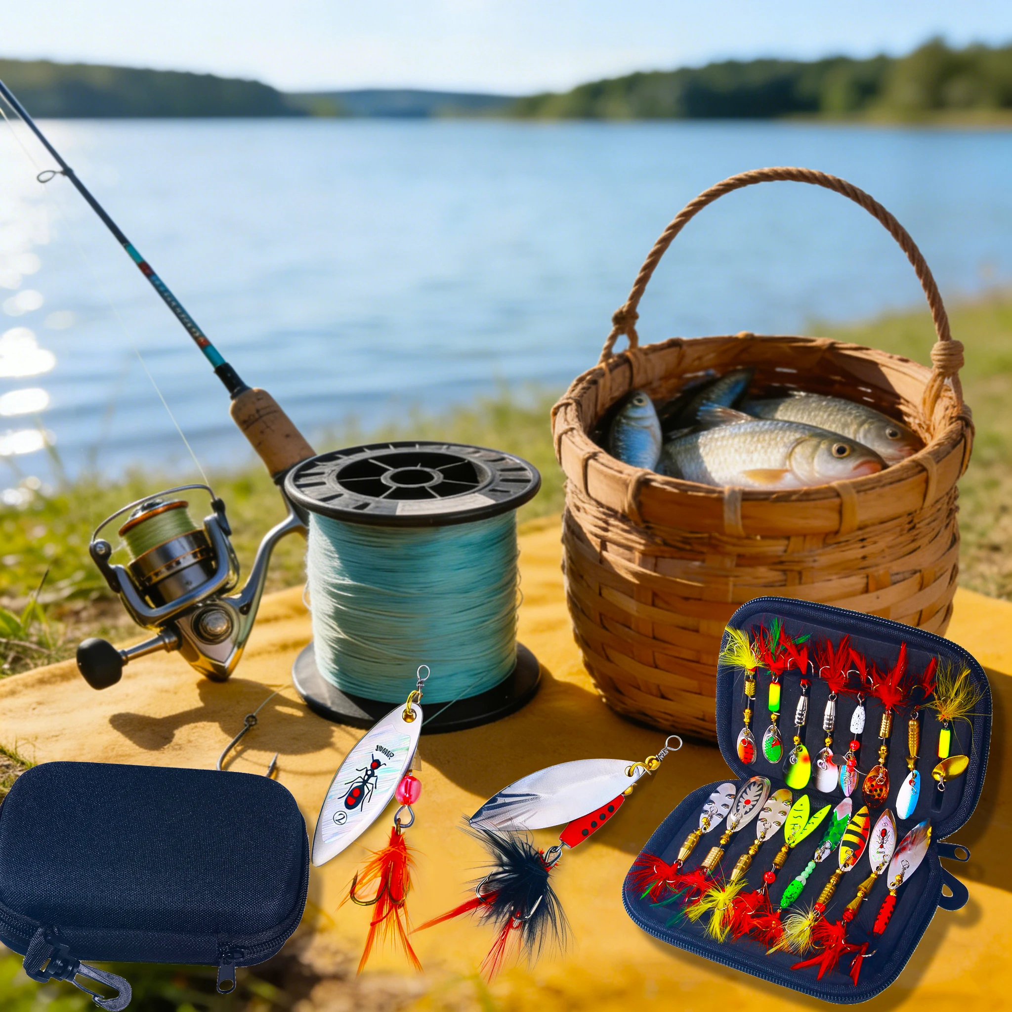 16PCS Hard Bait Rotating Spinner Sequins Fishing Lure Artificial Wobbler Bait With Feather Fishing Tackle For Bass Trout
16PCS Hard Bait Rotating Spinner Sequins Fishing Lure Artificial Wobbler Bait With Feather Fishing Tackle For Bass Trout
