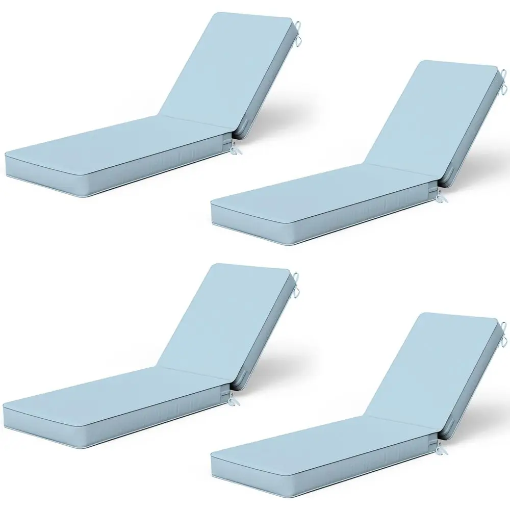 Set of 4 Waterproof Outdoor Lounge Chair Cushions with Removable Covers and Tie Straps for Patio, Lawn, Pool, and Beach
Set of 4 Waterproof Outdoor Lounge Chair Cushions with Removable Covers and Tie Straps for Patio, Lawn, Pool, and Beach
