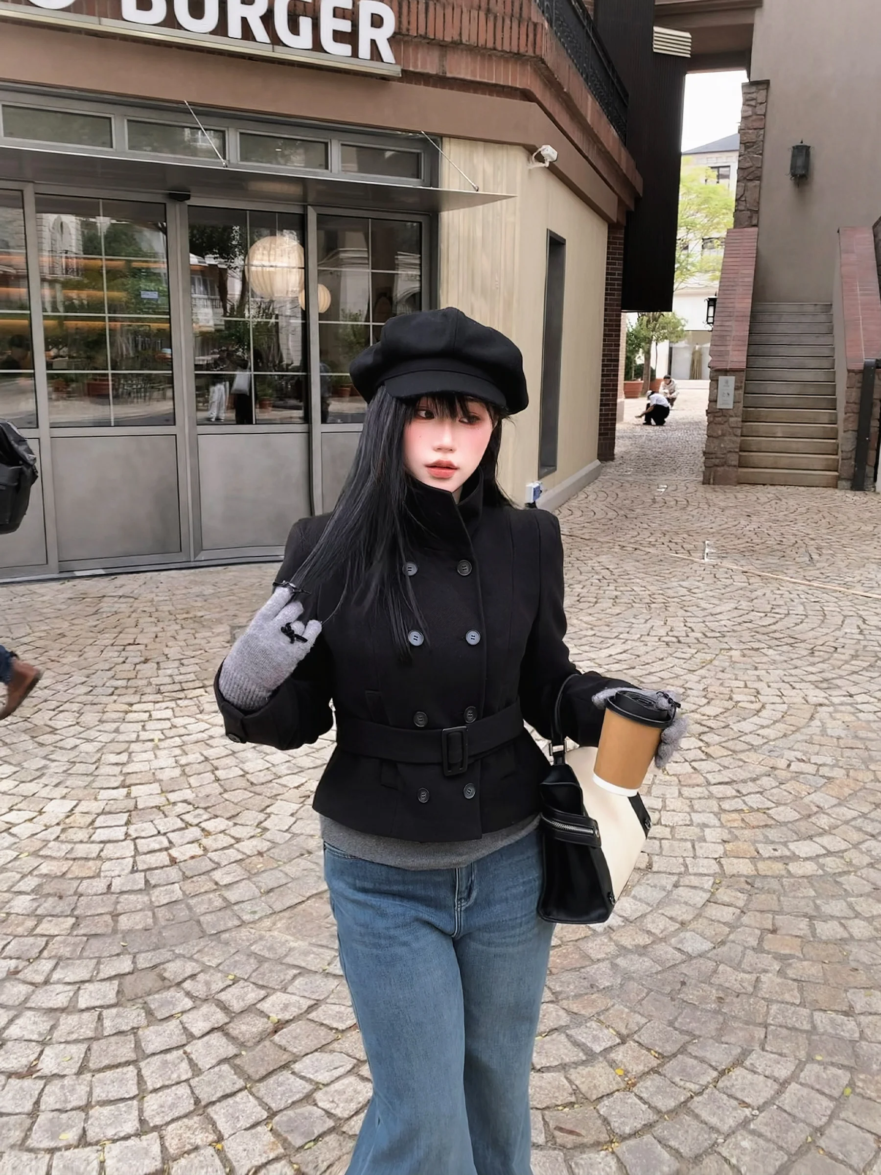 Oversized ort Thin Woolen Coat Women's Double Breasted Versatile Winter Top f Moon Fi Bla Obsidian Belted Korean Sle
Oversized ort Thin Woolen Coat Women's Double Breasted Versatile Winter Top f Moon Fi Bla Obsidian Belted Korean Sle