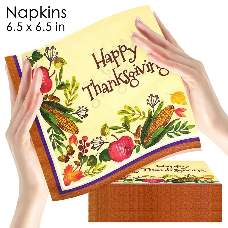 20pcs 33cm Thanksgiving Elements Corn Maple Leaf Vegetables Fruit Brown Edge Yellow Background Thanksgiving Coloured Napkins
20pcs 33cm Thanksgiving Elements Corn Maple Leaf Vegetables Fruit Brown Edge Yellow Background Thanksgiving Coloured Napkins