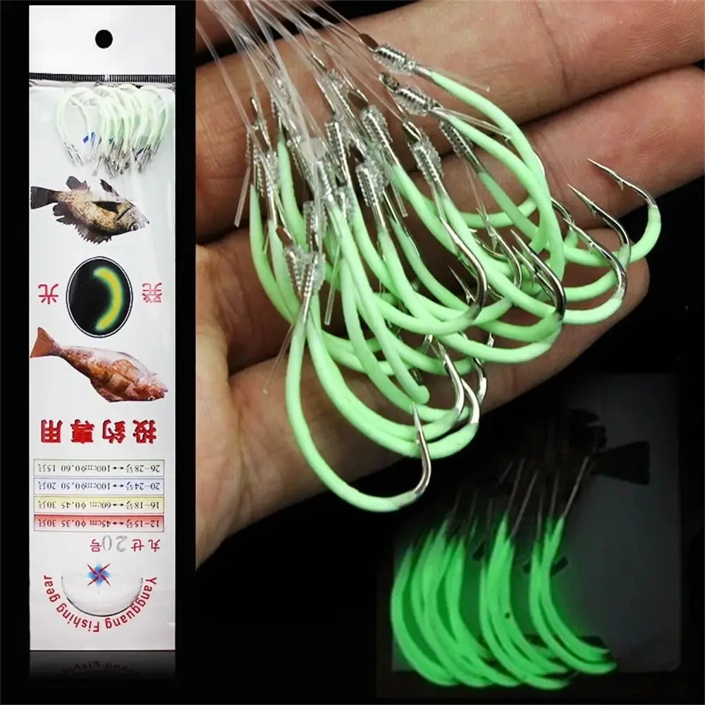 High Carbon Steel Fishing Hook Tackle Accessories Luminous Fish Hooks with Fishing Line 12-28#
High Carbon Steel Fishing Hook Tackle Accessories Luminous Fish Hooks with Fishing Line 12-28#