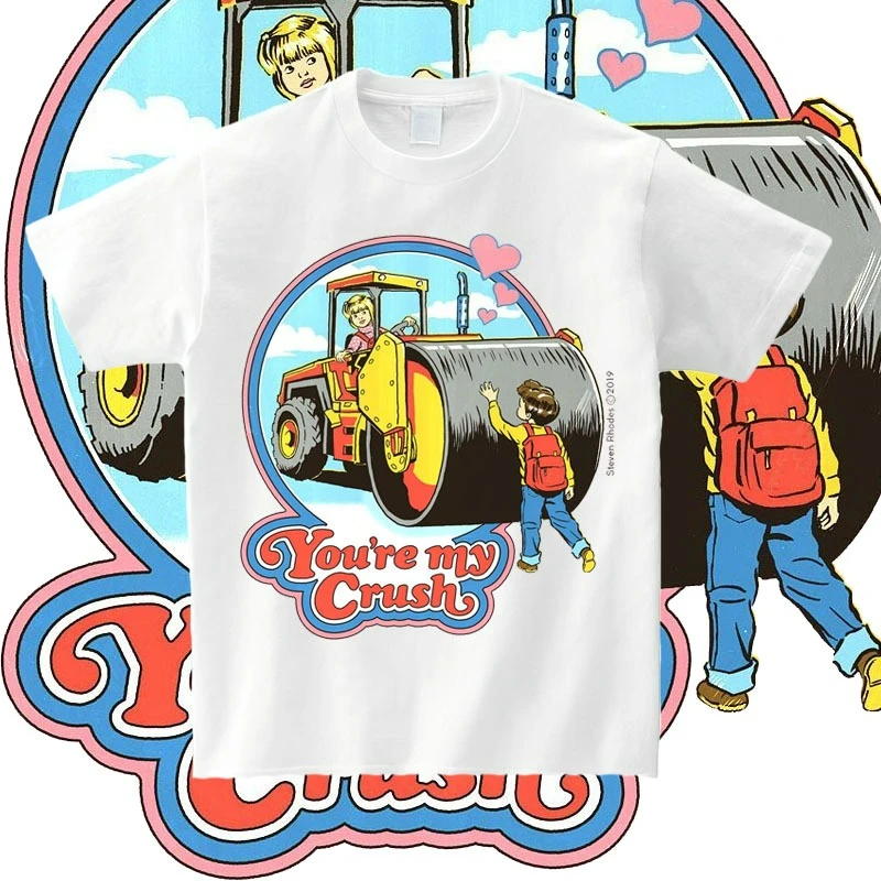 European and American Style Classic Retro Comic Print Cool Pure Cotton Casual Short-sleeved T-shirt Men and Women Couple Top
European and American Style Classic Retro Comic Print Cool Pure Cotton Casual Short-sleeved T-shirt Men and Women Couple Top