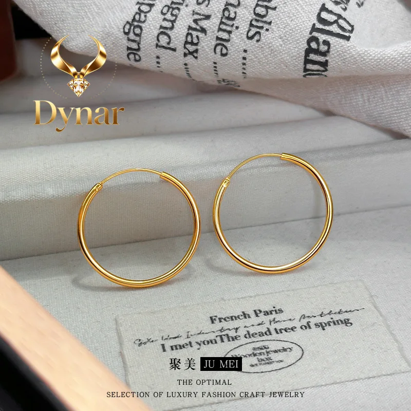 Dynar Jewelry Simple 24K real gold earrings glossy circle exaggerated jewelry 9999 personality cold wind earrings earrings
Dynar Jewelry Simple 24K real gold earrings glossy circle exaggerated jewelry 9999 personality cold wind earrings earrings