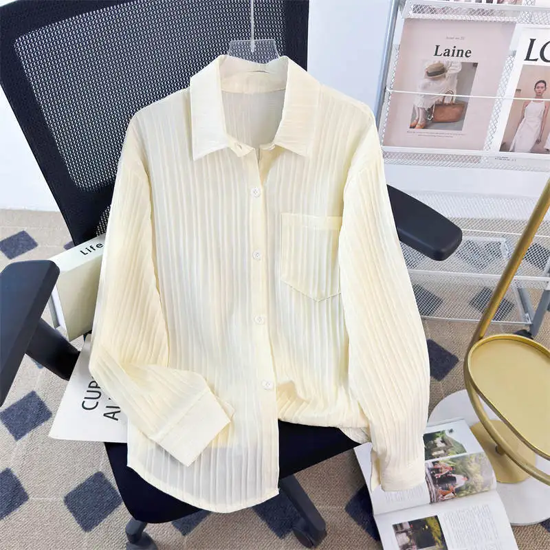 Long Sleeve Shirts Womens Cotton Ruffled Button Down Tops Slim Fit Turn Collar Preppy Minimalist Feminine Elegant Autumn
Long Sleeve Shirts Womens Cotton Ruffled Button Down Tops Slim Fit Turn Collar Preppy Minimalist Feminine Elegant Autumn