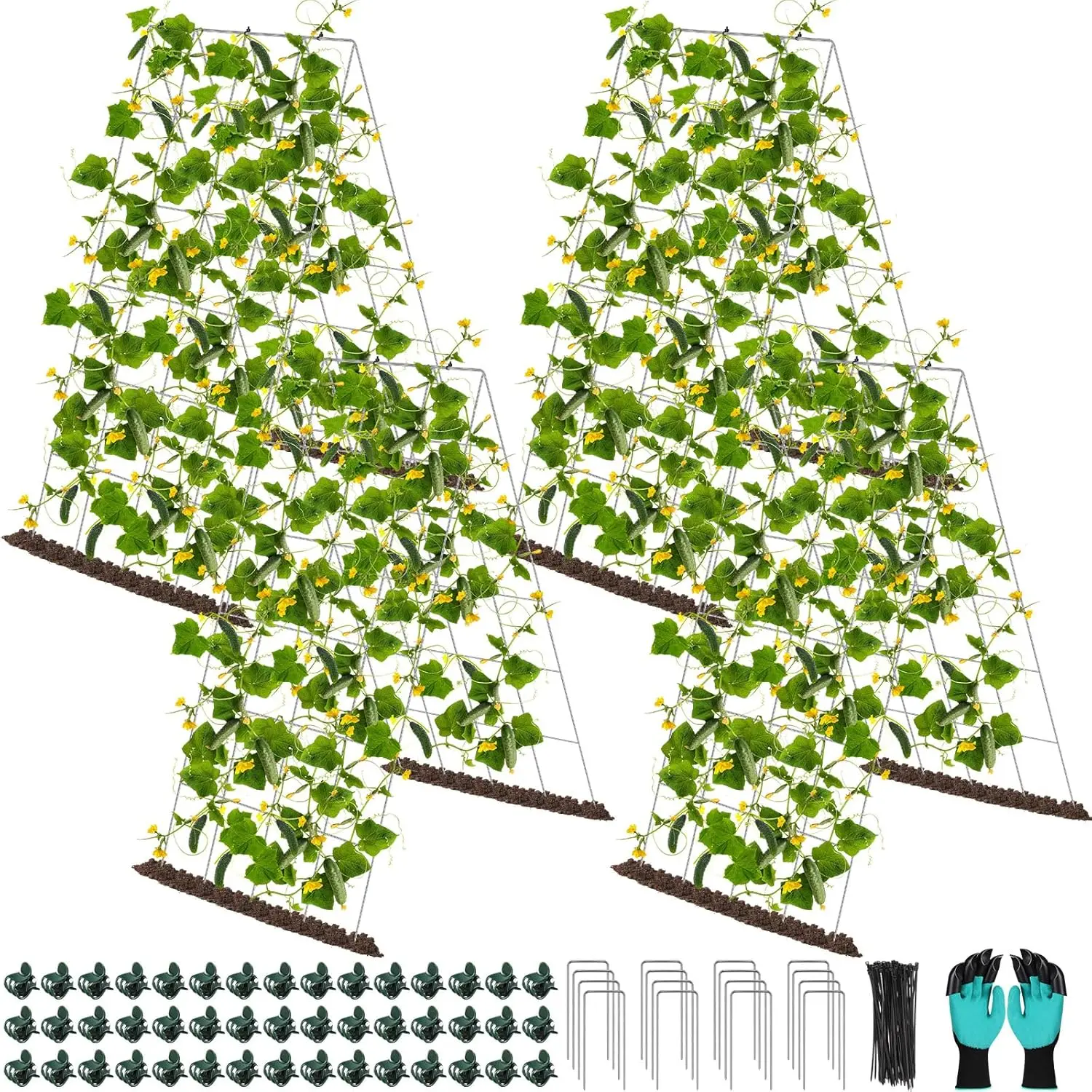 Foldable Cucumber Trellis For Raised Bed 35"" X 18"" A Frame Garden Trellis For Climbing Plants Vegetables Tomato Pea Grape
Foldable Cucumber Trellis For Raised Bed 35"" X 18"" A Frame Garden Trellis For Climbing Plants Vegetables Tomato Pea Grape