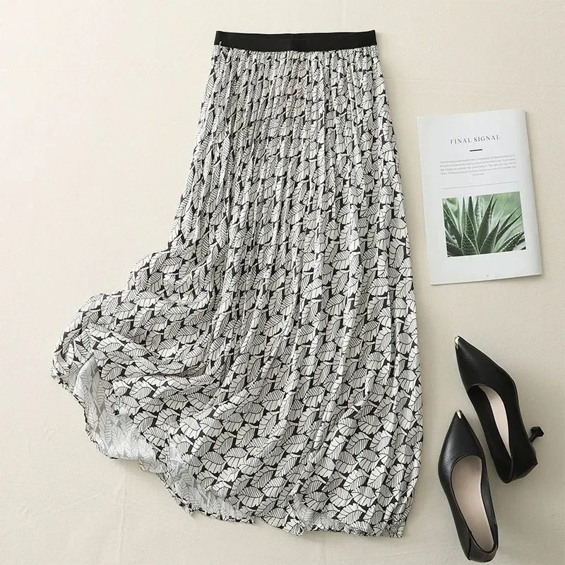 Women's Le Print Pleated Midi Skirt High Waist A-line Flowy Casual Chiffon Skirt
Women's Le Print Pleated Midi Skirt High Waist A-line Flowy Casual Chiffon Skirt