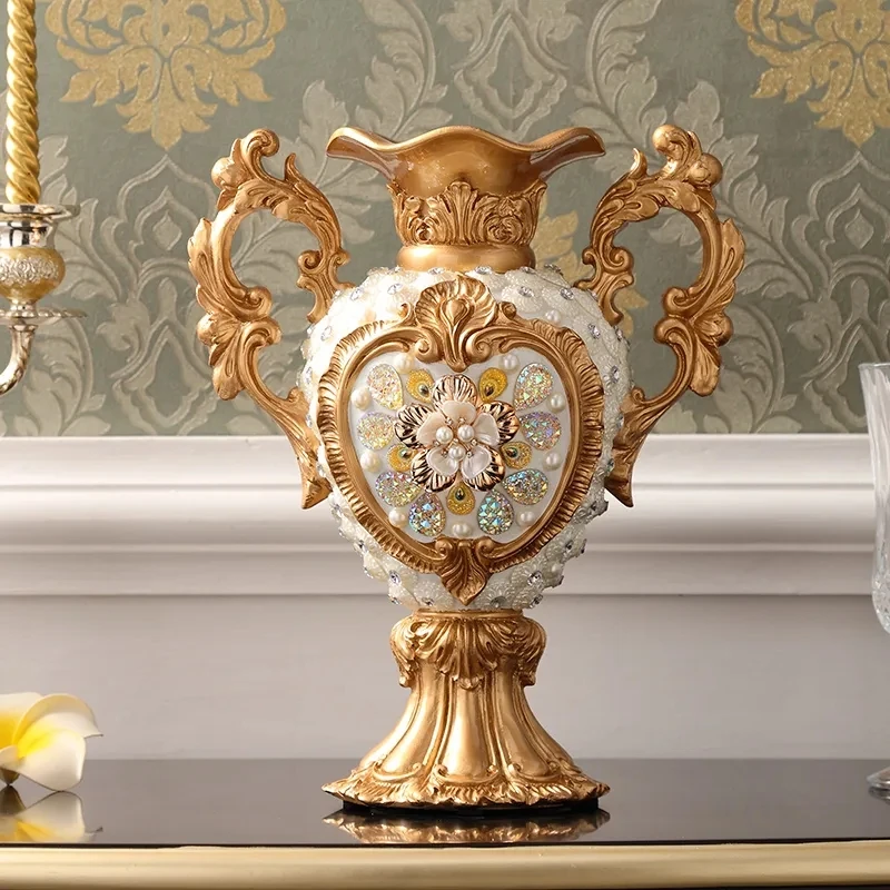 European Luxury Palace Resin Vase Ornaments Home Room Desktop Figurines Crafts Decoration Wedding Gift Retro Silk Flower Pot Art
European Luxury Palace Resin Vase Ornaments Home Room Desktop Figurines Crafts Decoration Wedding Gift Retro Silk Flower Pot Art