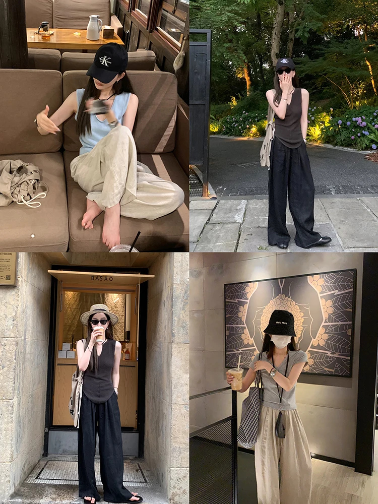 Cleanfit 00% Linen Wide Leg Pants Lengthening Legs Effect Light Oxygen Feel Comfortable Casual Trousers for Women
Cleanfit 00% Linen Wide Leg Pants Lengthening Legs Effect Light Oxygen Feel Comfortable Casual Trousers for Women