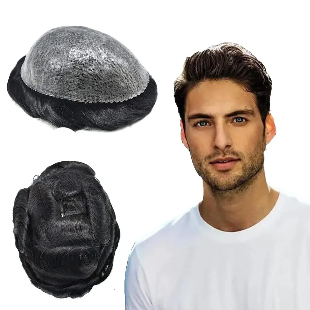 Toupee For Men Hair Prosthesic Real Human Hair System Mens Toupee 0.1MM Injection Full PU Grey Hair Pieces For Men
Toupee For Men Hair Prosthesic Real Human Hair System Mens Toupee 0.1MM Injection Full PU Grey Hair Pieces For Men