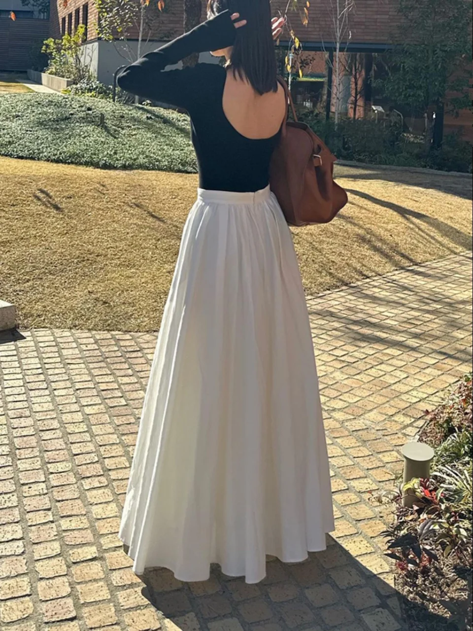 High Waist A-Line Midi Skirt Pure Color Umbrella Skirt Commute OL Elegant White Half-length Skirt Breathable Cotton Skirt
High Waist A-Line Midi Skirt Pure Color Umbrella Skirt Commute OL Elegant White Half-length Skirt Breathable Cotton Skirt