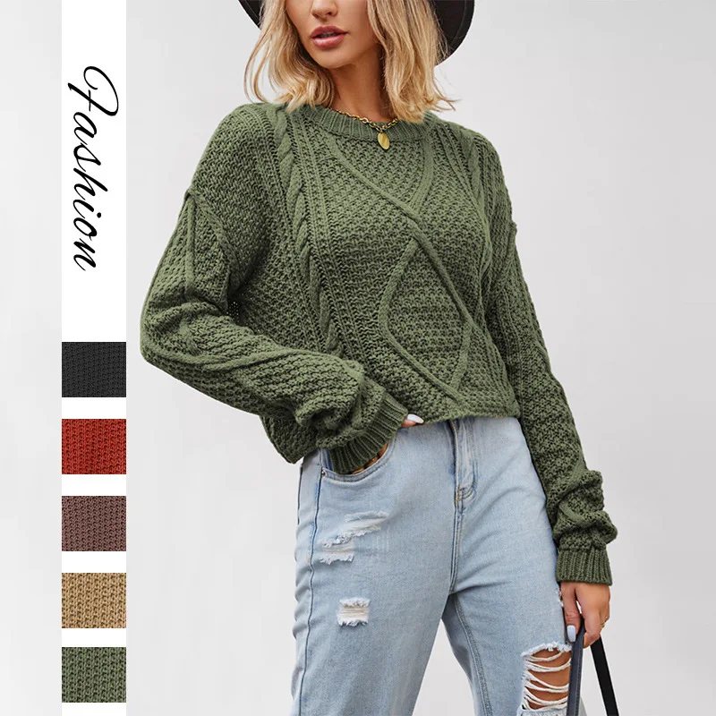 Loose Knitted Sweater Large Size Overhead Corduroy Twist Autumn Winter New Sle Women's Faion Casual Comfortable Top
Loose Knitted Sweater Large Size Overhead Corduroy Twist Autumn Winter New Sle Women's Faion Casual Comfortable Top