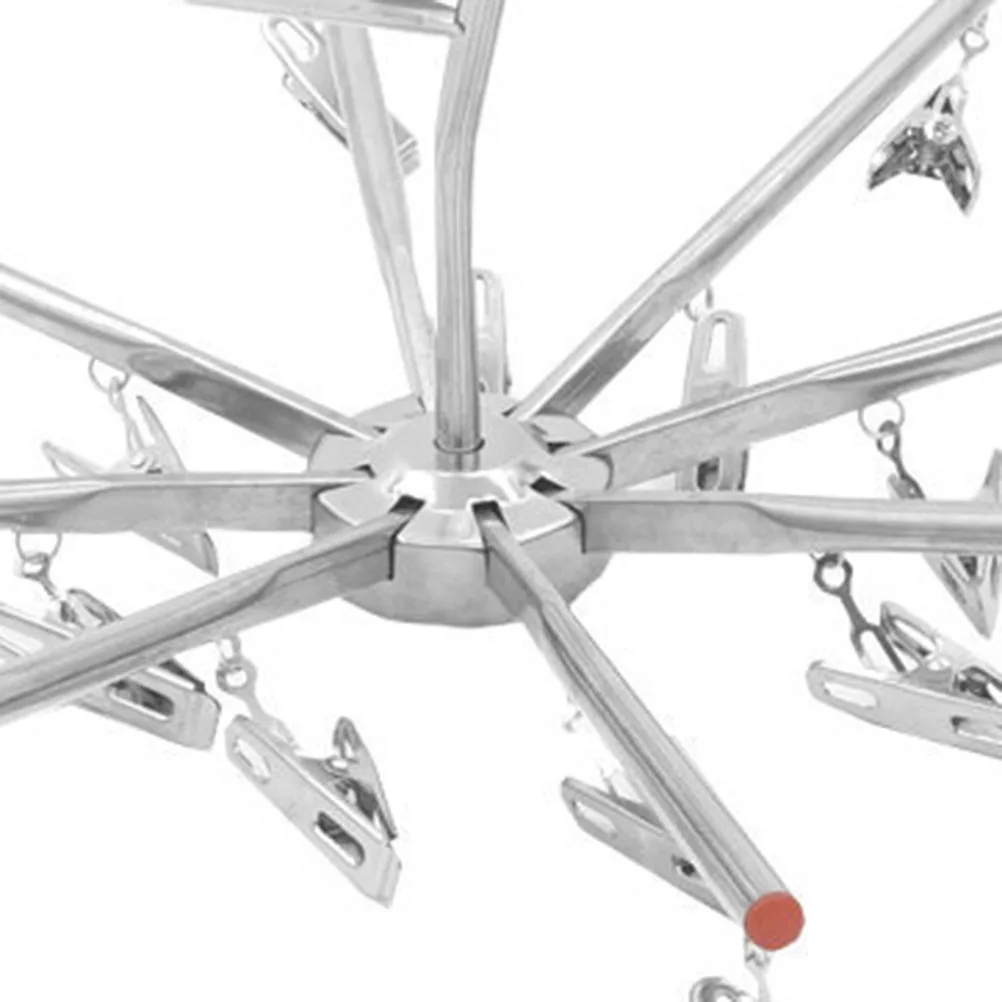 16pcs Stainless Steel Foldable Clothes Hanger Rack 16 Clips for Towel Socks Diaper Drying Silver Home Use Non Slip Space Saving
16pcs Stainless Steel Foldable Clothes Hanger Rack 16 Clips for Towel Socks Diaper Drying Silver Home Use Non Slip Space Saving
