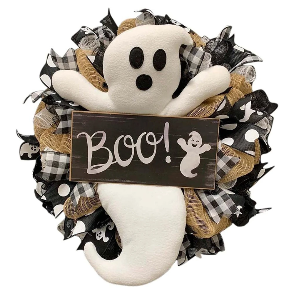 Halloween Ghost Wreath Multifunctional Handmade Cute Plush Ghosts Boo Logos Halloween Party Home Decor Front Door
Halloween Ghost Wreath Multifunctional Handmade Cute Plush Ghosts Boo Logos Halloween Party Home Decor Front Door