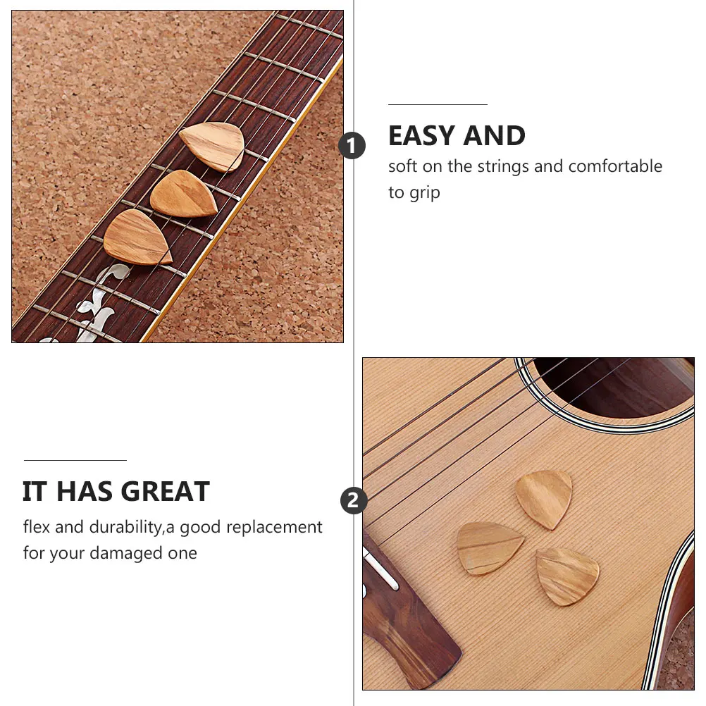 3pcs Olive Wood Guitar Picks Lightweight Suitable for All Guitars Ukulele Plectrum Wooden Guitar Accessories
3pcs Olive Wood Guitar Picks Lightweight Suitable for All Guitars Ukulele Plectrum Wooden Guitar Accessories