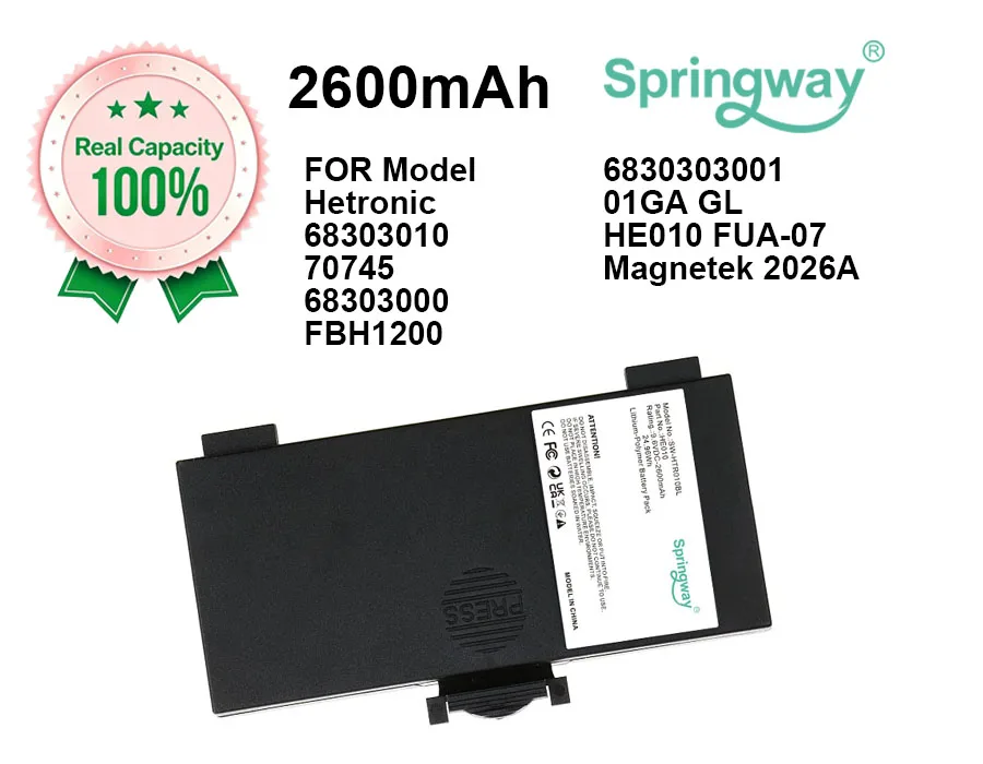 Battery HE010 for Hetronic 68303000, 68303010, 6830303001,FBH1200, GA, GL, GR, GR-W, TG, For Magnetek 2026A 2600mAh
Battery HE010 for Hetronic 68303000, 68303010, 6830303001,FBH1200, GA, GL, GR, GR-W, TG, For Magnetek 2026A 2600mAh